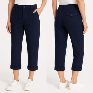 NWT Chico's Crinkle Cotton Cargo‎ Joggers. Size 3